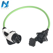 32A Однофазное электрическое автомобильное зарядное устройство для электромобиля SAE J1772 Тип гнезда 1-Тип 2 EV автомобильный адаптер зарядный разъем 1.97Ft кабель