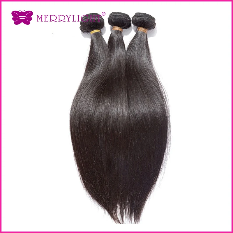 

Natural virgin Cabelo Humano Straight 10-28 inch 1pc Indiano Cabelo bundles 26" free shipping Merrylight Hair
