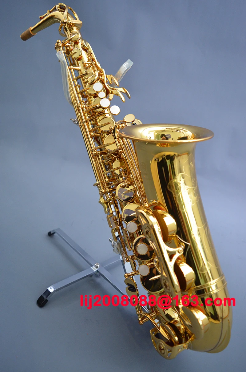 Japan Brand Saxophone 62 Eb Lacquer gold Professional Super Play Sax