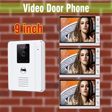 9″ Wired Video Door Phone Intercom System visual intercom doorbell waterproof night vision Camera Speakerphone For Villa