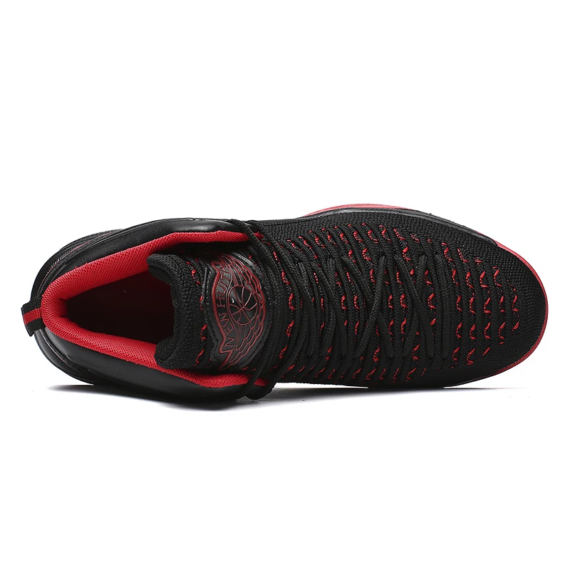 Baloncesto transpirable hombres Air Mesh deporte al aire libre zapatillas de cojín alta superior encaje entrenadores tobillo Baloncesto