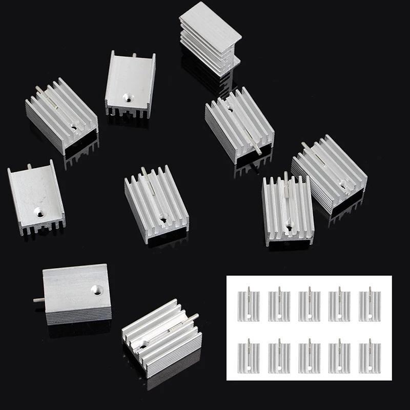

10Pcs TO-220 21MM Cooling Radiator Aluminum Heatsink Transistor Heatsink Cooler Cooling With Needle for Computer