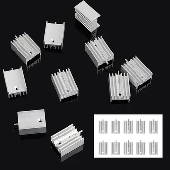 

10Pcs TO-220 21MM Cooling Radiator Aluminum Heatsink Transistor Heatsink Cooler Cooling With Needle for Computer