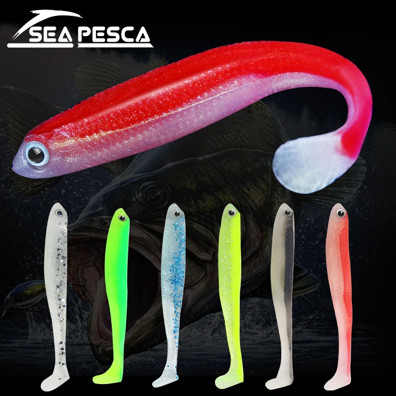 

SEAPESCA Artificial Fishing Soft Lures Worm Baits 7.2cm 1.9g Double Color Cankbait Wobbler Minnow Carp Lures Free Shipping ZB260