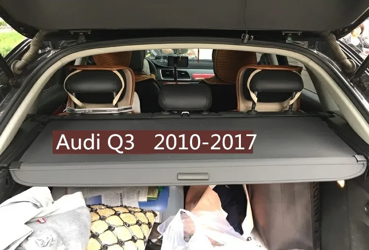 

Car Rear Trunk Security Shield Cargo Cover For Audi Q3 2010.2011.2012.2013.2014.2015.2016.2017 High Qualit Auto Accessories