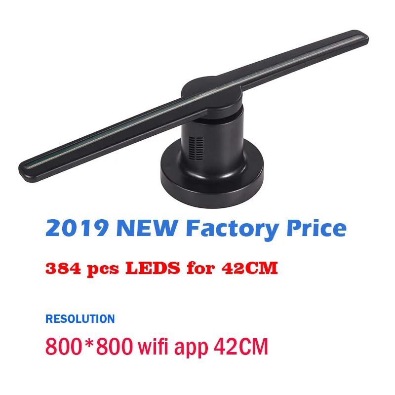 

2019 new 800*800 resolution 42 cm 3d hologram led fan with wifi app