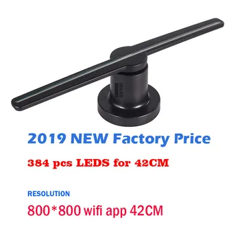

2019 new 800*800 resolution 42 cm 3d hologram led fan with wifi app