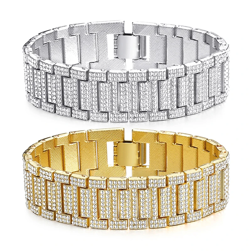 Davieslee Iced Out мужские браслеты золотой браслет цепочка для мужчин модный мужской