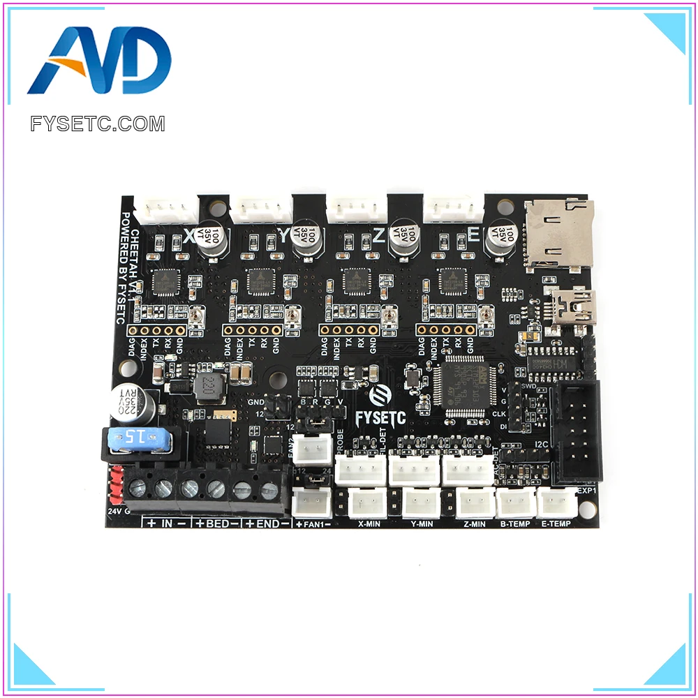 Cheetah 32bit Board TMC2209 TMC2208 UART бесшумная плата Marlin 2 0 SKR mini E3 для CR10 Ender 3 Pro 5|Детали и