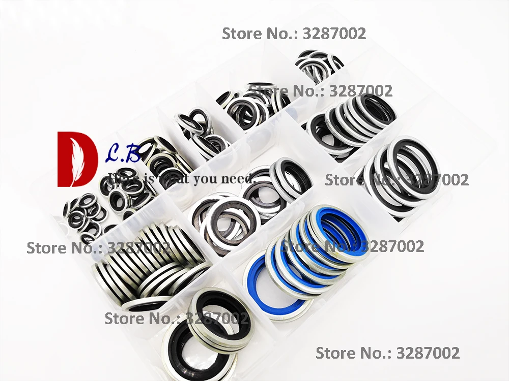 162pcs Metric bonded seal kit 1