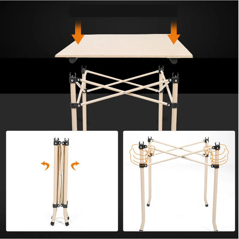 5 PCS/Set Home Patio Garden Foldable metal Frame Table Desk Chair Furniture Set