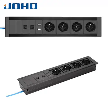 

JOHO Desktop Sockets Charger Switch 10A/16A For Universal Portable Computers Desktop Data Cable Conference Room Socket