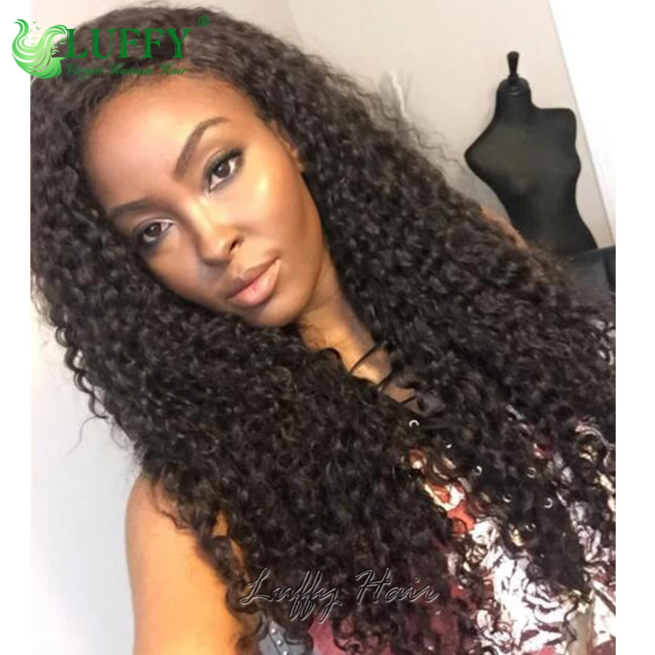 

Kinky Curly Wig Glueless Silk Top Full Lace Wig Brazilian Hair silk Base Human Hair Curly Wigs With Baby Hair For Black Women
