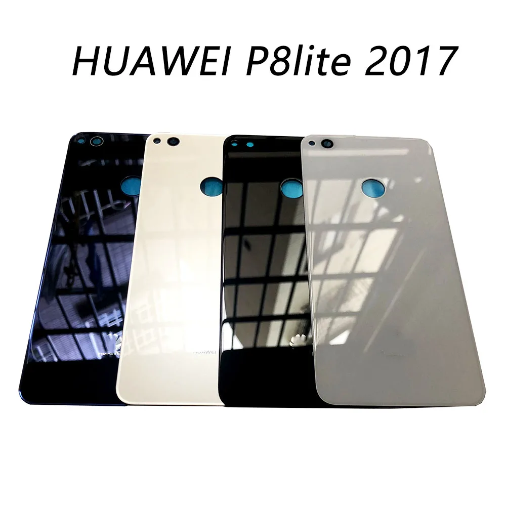 

1pcs For Huawei P8 Lite 2017 Replacement Glass Battery Back Cover Case Door Housing