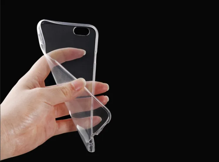 Ультратонкий прозрачный ТПУ чехол для iPhone 5 5S 5C 4 4s 6 S Plus 7 2017 кристальная задняя