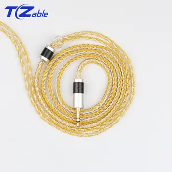 

DIY Earphone Audio Cable Headphones Upgrade Cable For IM Series 2.5mm 4.4mm 3.5mm Single Crystal Copper Silver Plated 1.2M