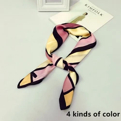 Summer Small Square Silk Hair Head Neck Hair Feel Satin Scarf Elegant Women's Collar Handkerchief Bandana Ladis hijab shawl Summer Small Square Silk Hair Head Neck Hair Feel Satin Scarf Elegant Women's Collar Handkerchief Bandana Ladis hijab shawl
