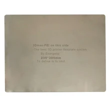 FLEXBED 3D Printer Build Surface,Removal Spring Steel PEI Flexplate 235x305mm for CR-20 Mini 3D Printer Heated Bed