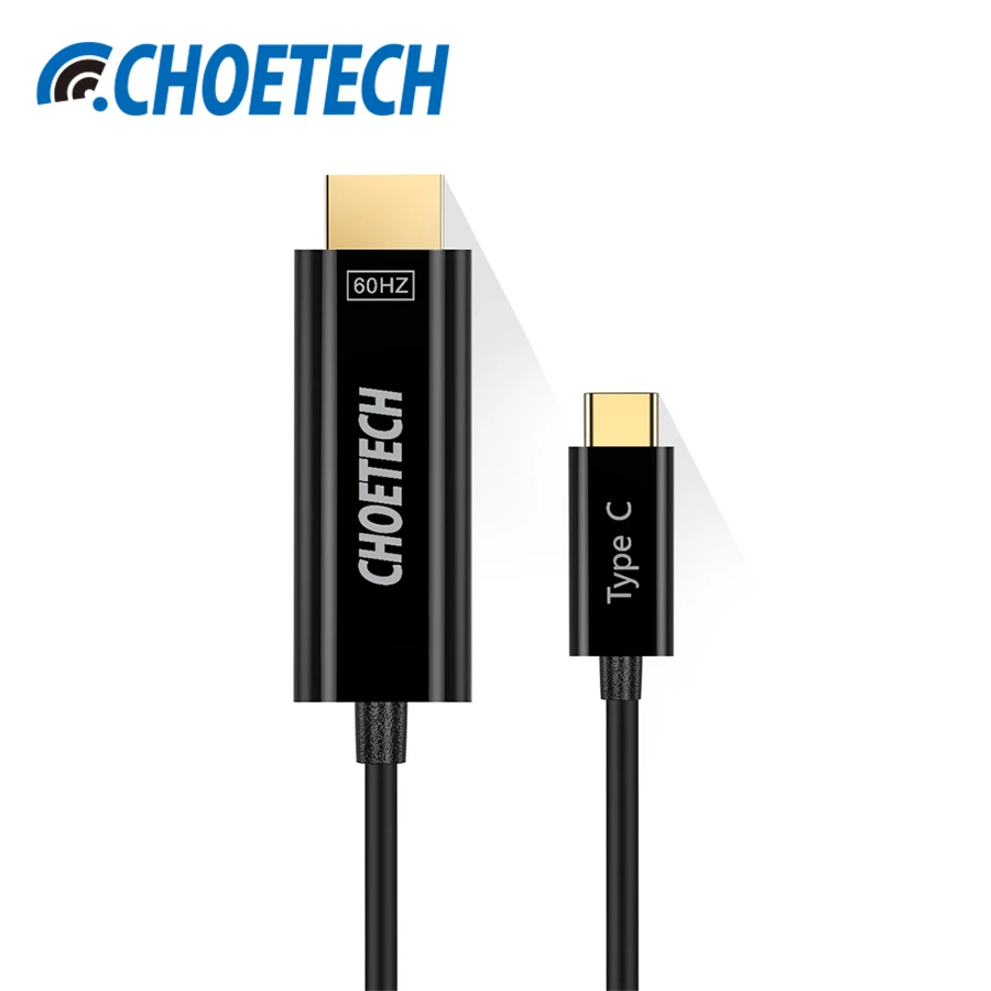 

CHOETECH USB 3.1 Type C to HDMI Cable 4K 60Hz 1.8M C to HDMI Cable For Samsung S8 For MacBook ChromeBook Pixel USB-C Cable