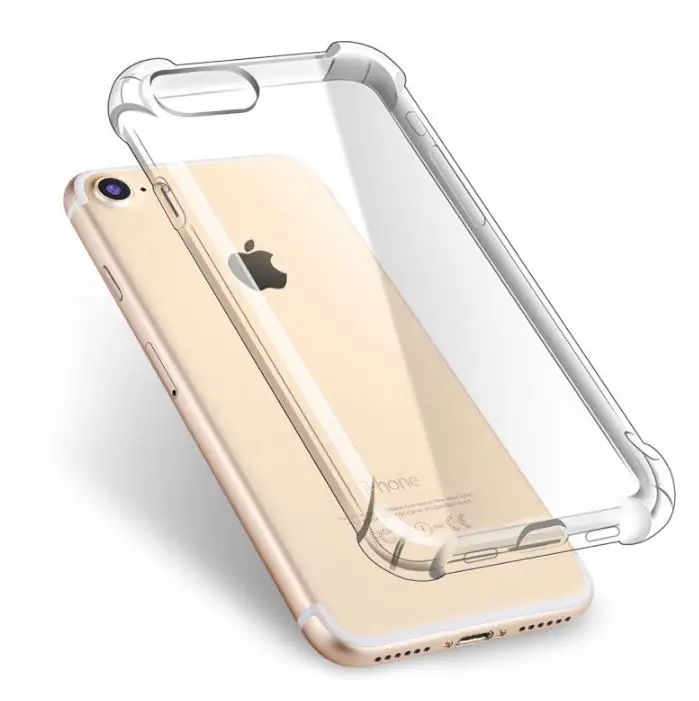 12 шт. чехол для iPhone 5 5s SE 6 6s 7 8 plus X iX противоударный прозрачный силиконовый из ТПУ