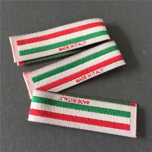 Изготовленные на заказ мягкие тканые этикетки тканые бирки