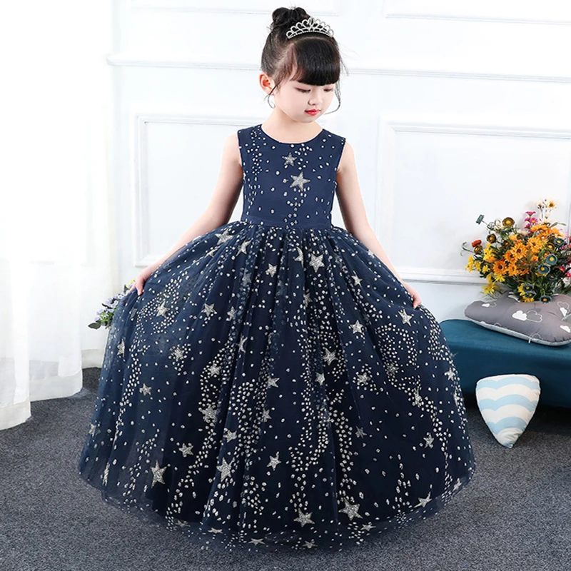 dark blue dresses for kids