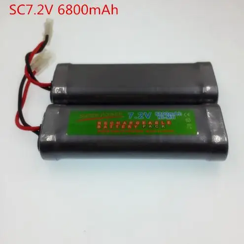

2PCS New 7.2V Battery 6800mah NiMH Batteries Pack For RC Car Truck Buggy Boat Tank Ni-Mh Baterias gray supper power