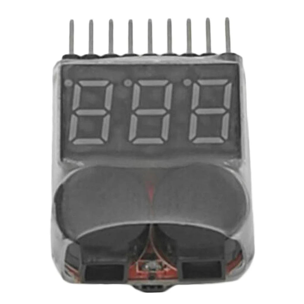 3.7-30V 1-8S Low Voltage Buzzer Alarm Indicator Checker 2 in 1 Tester LED for RC Quadcopter Car Parts | Электроника