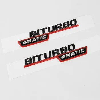 

2pcs/lot 3D ABS Car Sticker BITURBO 4MATIC Logo Emblem Badge Rear Side Car-styling for Mercedes Benz CL63 CLS63 E63 C63 S63 AMG