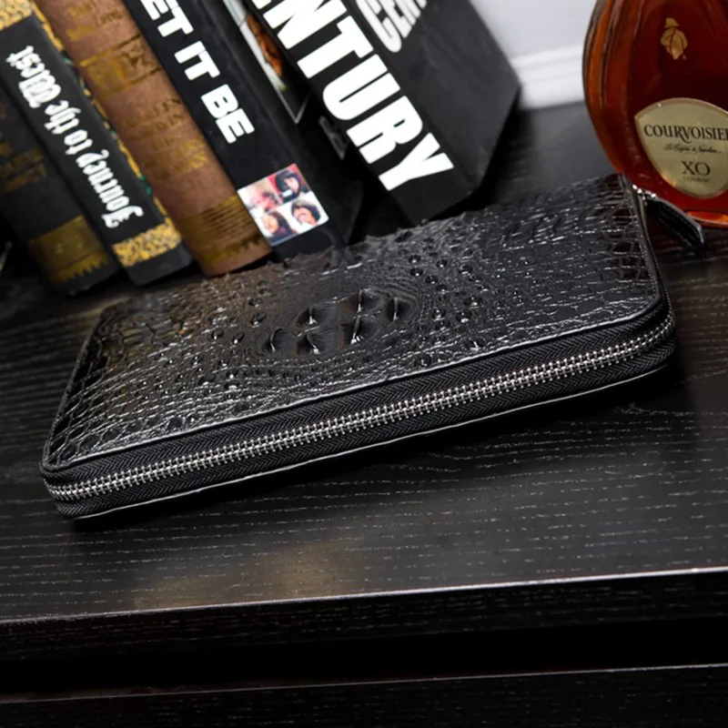 Портфель конверт мужской из спилковой кожи с узором под крокодила|male handbag|handbag