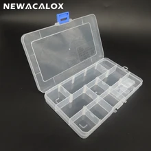 NEWACALOX DIY SMD SMT винт для шитья ПП прозрачный компонент ящик для хранения инструментов Электронный пластиковый контейнер коробка для инструментов чехол