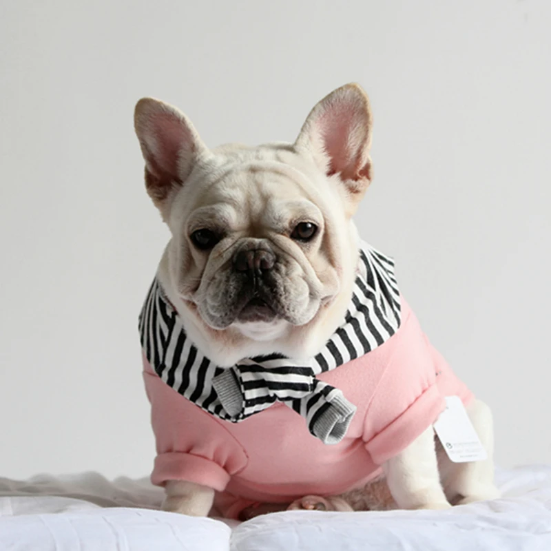 

[MPK Store] Tsi-Pet Striped Shawl Collar Clothes Pet Dog Clothes, Cat Clothes