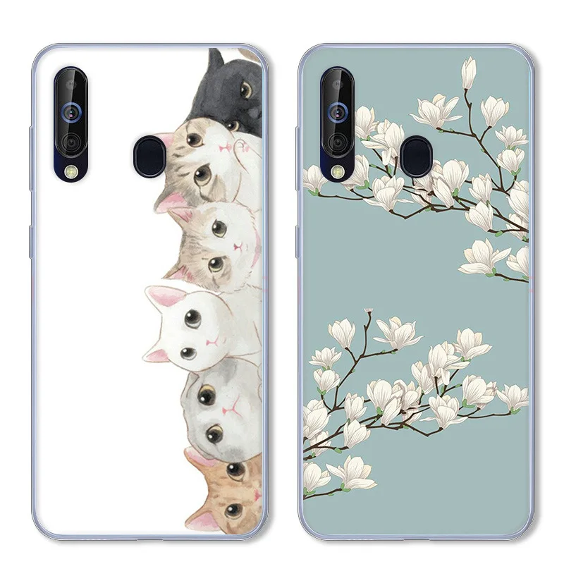 Soft TPU Case For Samsung Galaxy A60 Cases Cute Painting Silicone Phone Back Cover For Samsung A60 A 60 Back Fundas protector