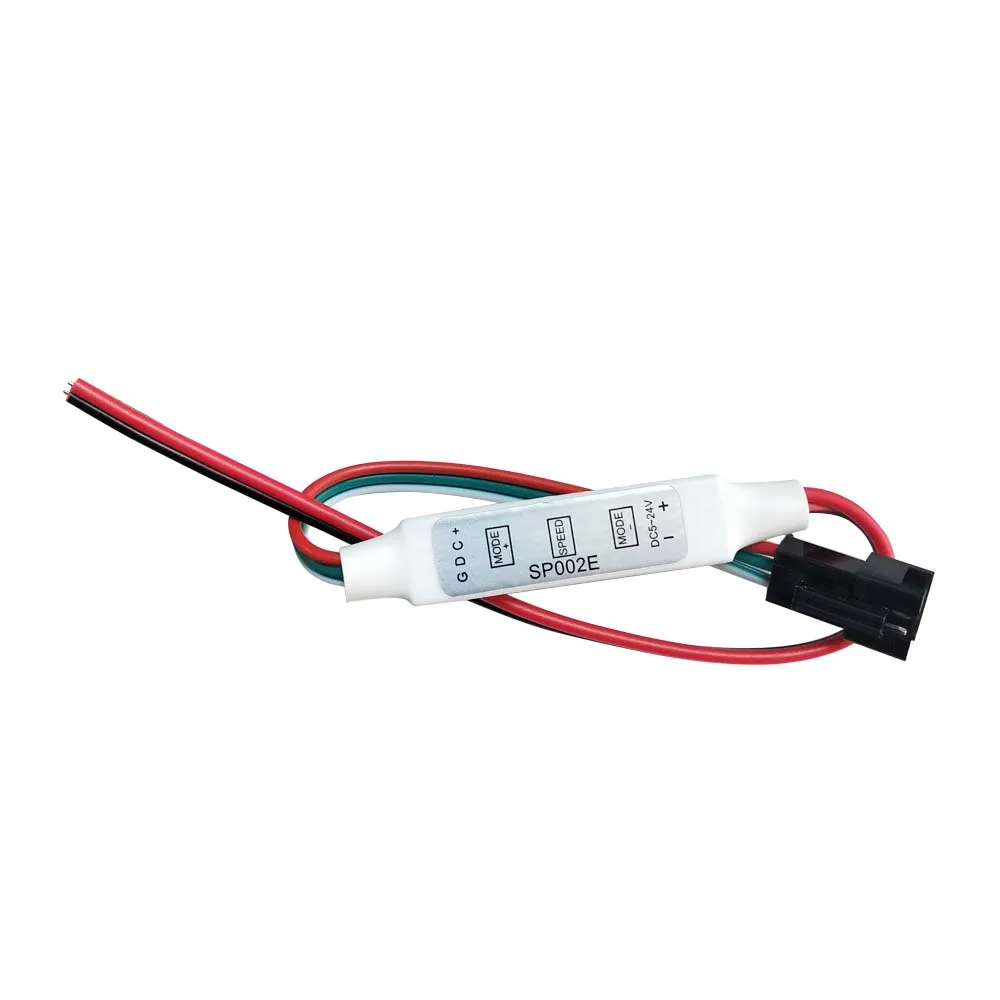 Светодиодный контроллер 3 ключа DC5V-24V мини пиксельный регулятор света 2pin для WS2812B WS2811 WS2812 светодиодный пиксель полосы света разъем модуля