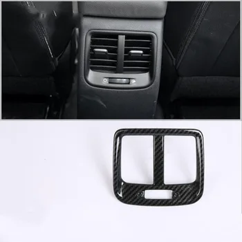 

For KIA K2 2017 1PC High Quality Carbon Fiber ABS Chrome Car Rear Air Conditioning Outlet Vent Cover Trim Car Styling Accessory