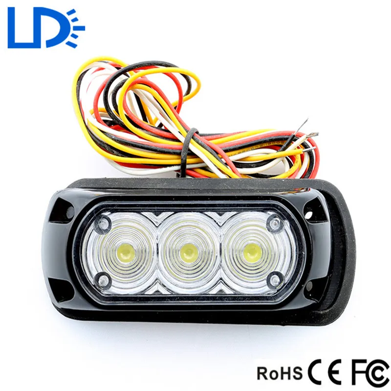 High Brightness Car Styling 3 leds warning light,daytime running lights