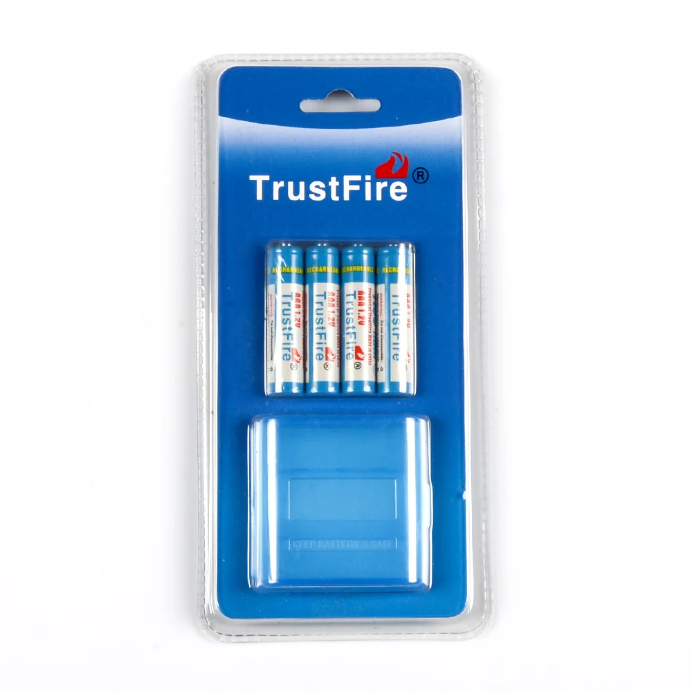 

TrustFire AAA 900mAh 1.2V Rechargeable NI-MH Battery Cell With Package Case holder for Toys MP3 Cameras Led Flashlights,4pcs/set