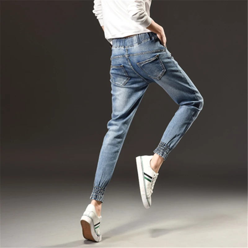 Autumn Winter Fashion High Waist Jeans Woman Large Size S-5XL Leisure Slim Elastic Waist Ladies Vintage Harlan Pants Women Jeans