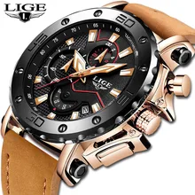 Relogio Masculino LIGE Mens Watches Top Brand Luxury Casual Leather Quartz Watch Men Sport Clock Waterproof Big Dial Chronograph Relogio Masculino LIGE Mens Watches Top Brand Luxury Casual Leather Quartz Watch Men Sport Clock Waterproof Big Dial Chronograph