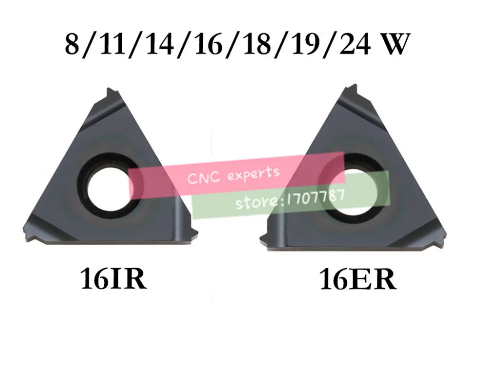

10PCS 16ER 16IR 8/11/14/16/18/19/24W, tungsten carbide turning threading insert Whitworth - 55 degree Balck coationg