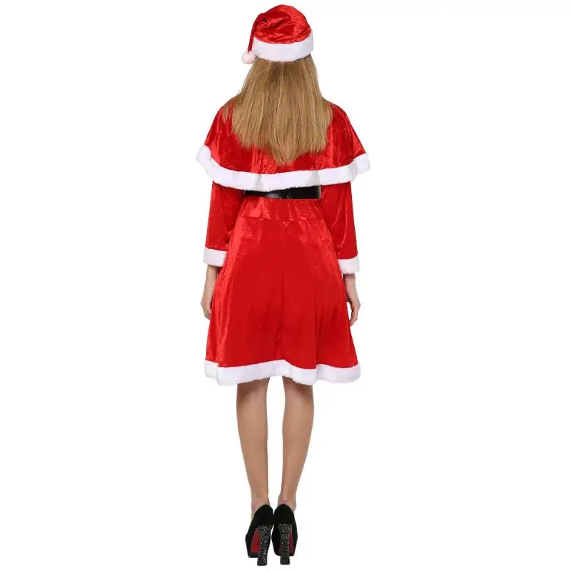 Взрослый костюм Санта-Клауса плюшевая одежда для папы Рождественский косплей реквизит с пальто брюки борода пояс шляпа перчатки Рождественский комплект