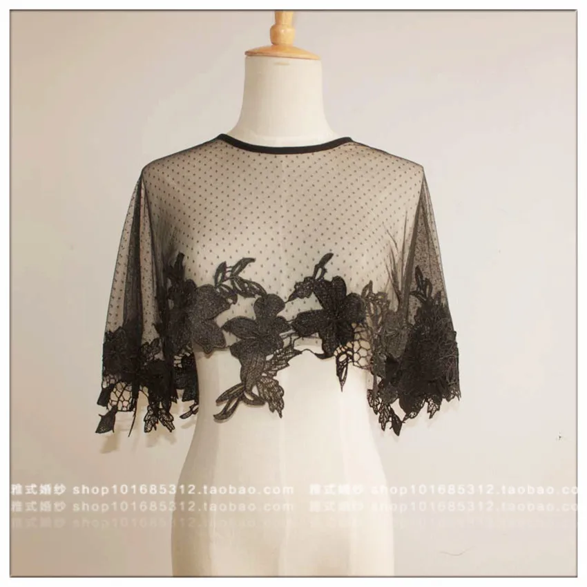 

Lace Shawl Bolero Femme Topper Burgundy Jacket Cape Coat Bride Dress Lace Accessories Bolero Cape