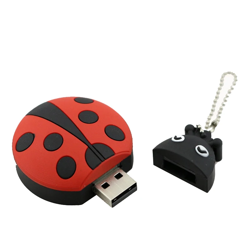 Мультяшный USB флэш-накопитель 8 ГБ Милая Божья коровка USB 2,0 Флешка 32 ГБ флеш-накопитель 16 Гб USB Memoria Stick Beetles Flashdrive диск памяти