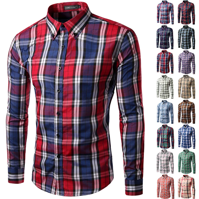 slim fit plaid shirt