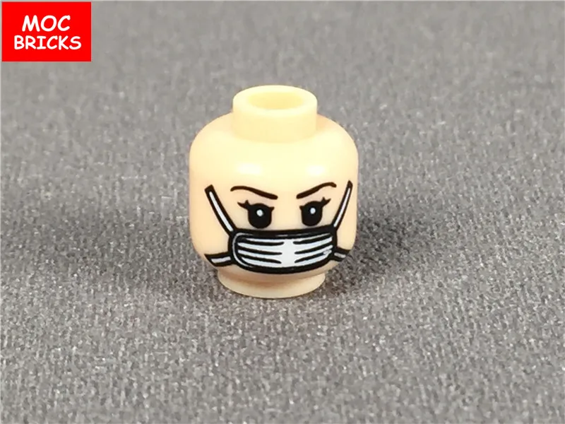10 шт./лот кубики Moc Мужская и женская фигура голова лицо выражение DIY мини куклы строительные блоки кирпичи игрушки для детей Подарки