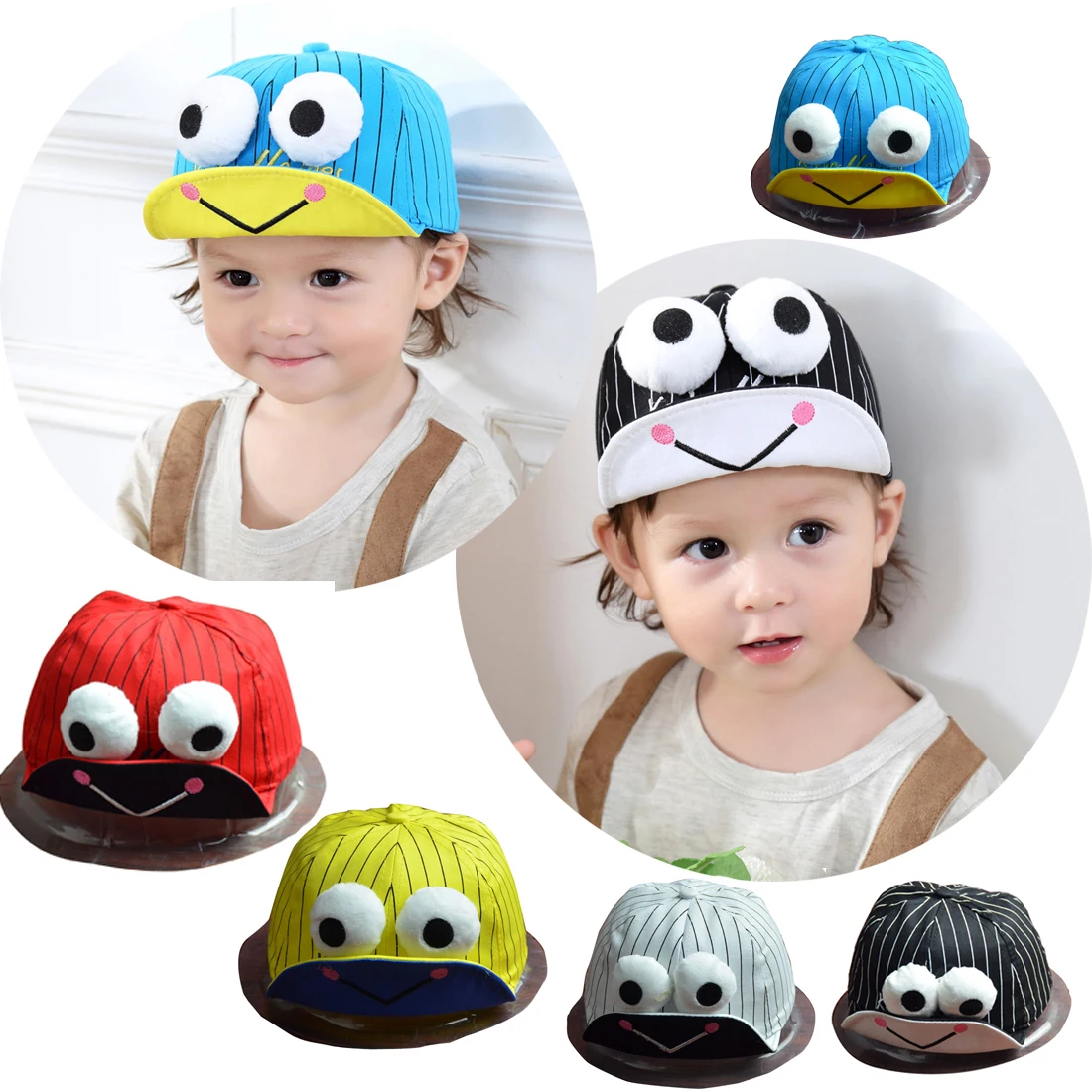 

Cute Character Cartoon Frog Cap Design Soft Baseball Cap for Baby Boys And Girls Summer Comfortable Breathable Sunscreen Hat