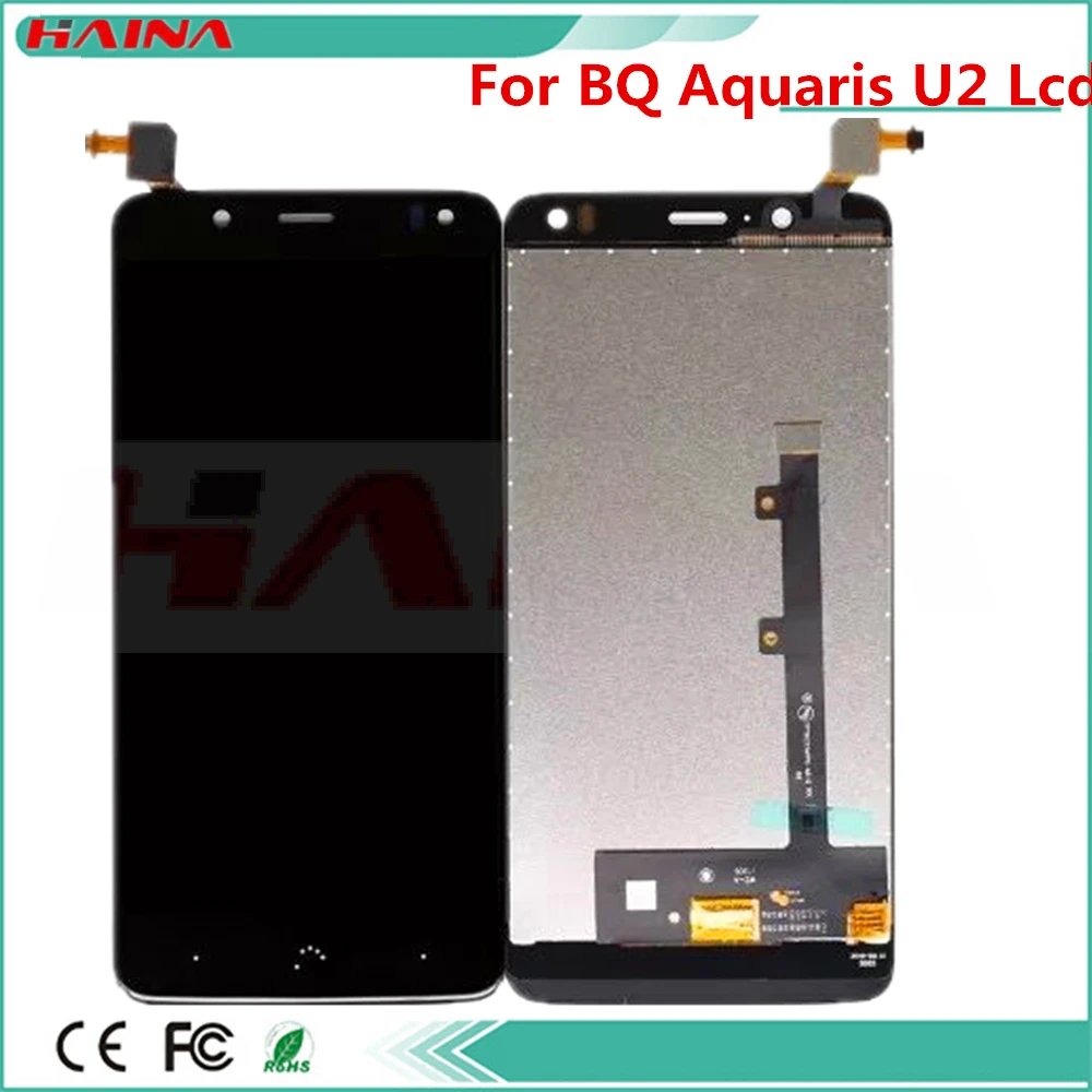

5.2 inch Phone Lcd For BQ Aquaris U2 Lcd Display Screen And Touch Screen Assembly Replacement Part Black Color with 3m tape