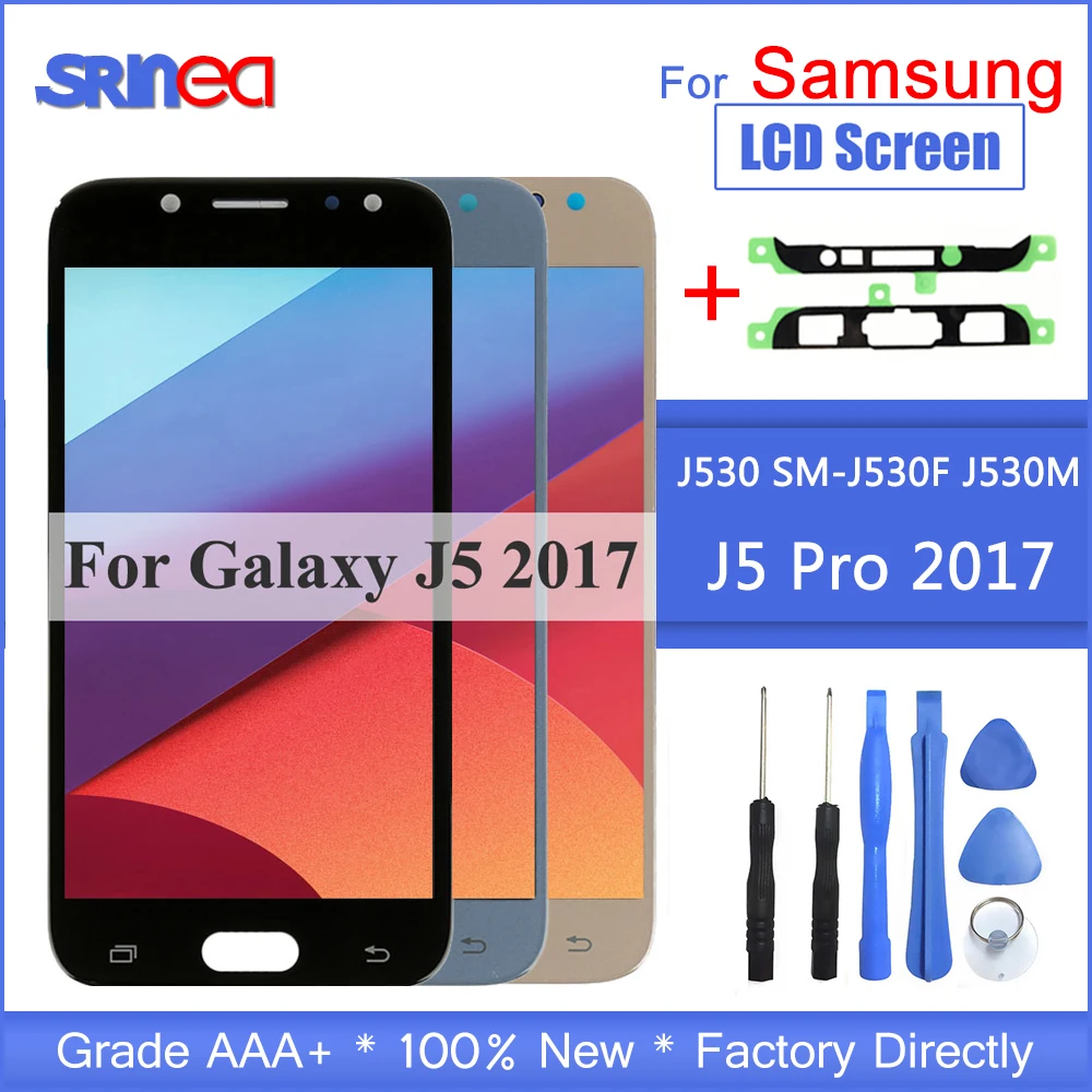 

LCD For Samsung Galaxy J5 2017 j530 j530f LCD Display and Touch Screen Digitizer Assembly Assembly Brightness Adjustment