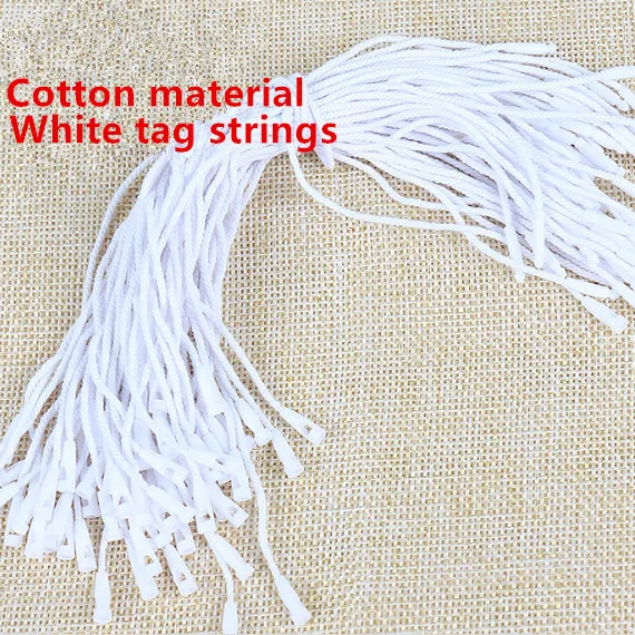 Clothing Accessories 100pcs Beige Hang Tag Rope String Snap Lock Pin Loop Tie Fasteners 8 inches Garment Accessories