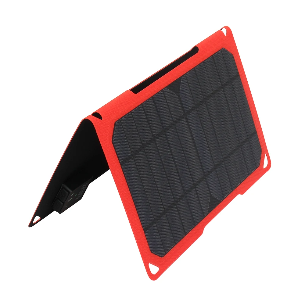 

PowerGreen Foldable Solar Charger 14W Mono ETFE Solar Panel External Smartphone Power Bank for Outdoor